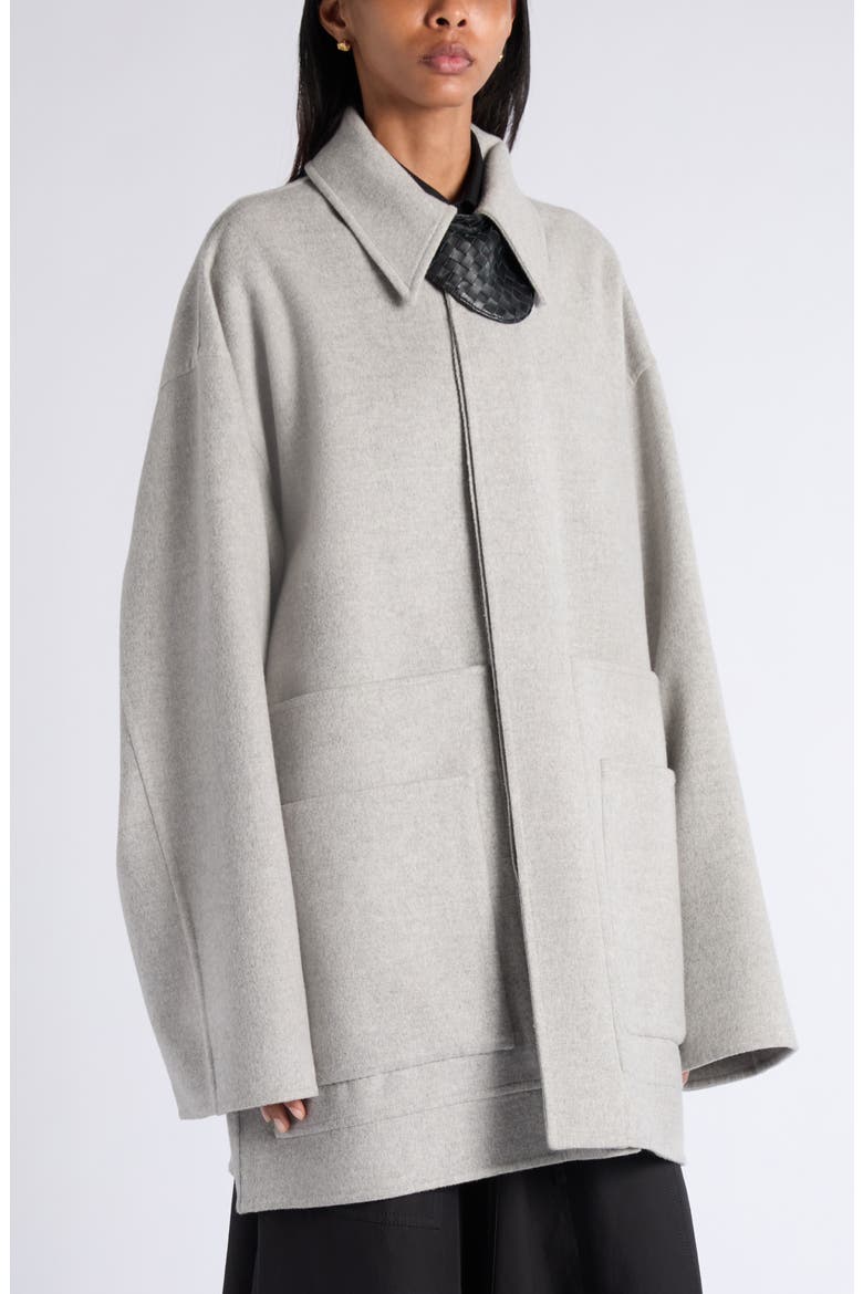 Wool & Cashmere Car Coat, Alternate, color, 8531 LIGHT GREY MELANGE