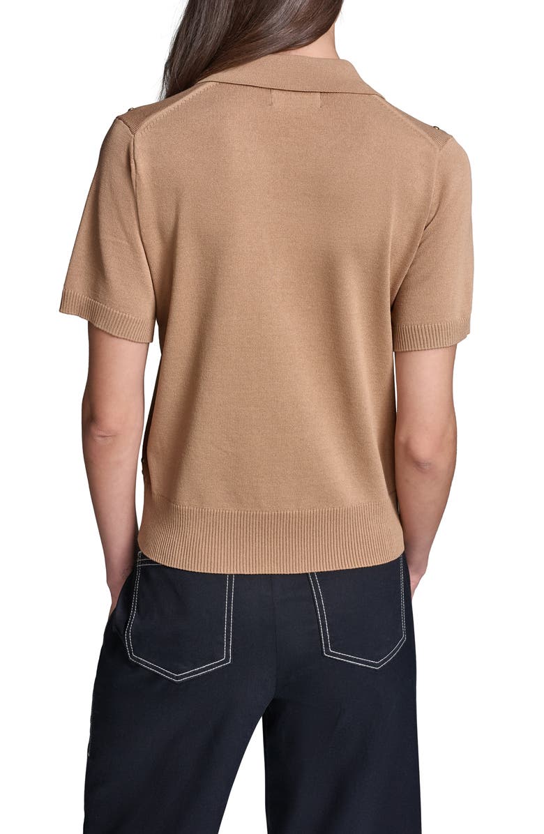 KARL LAGERFELD PARIS Stud Detail Sweater, Alternate, color, Bisque