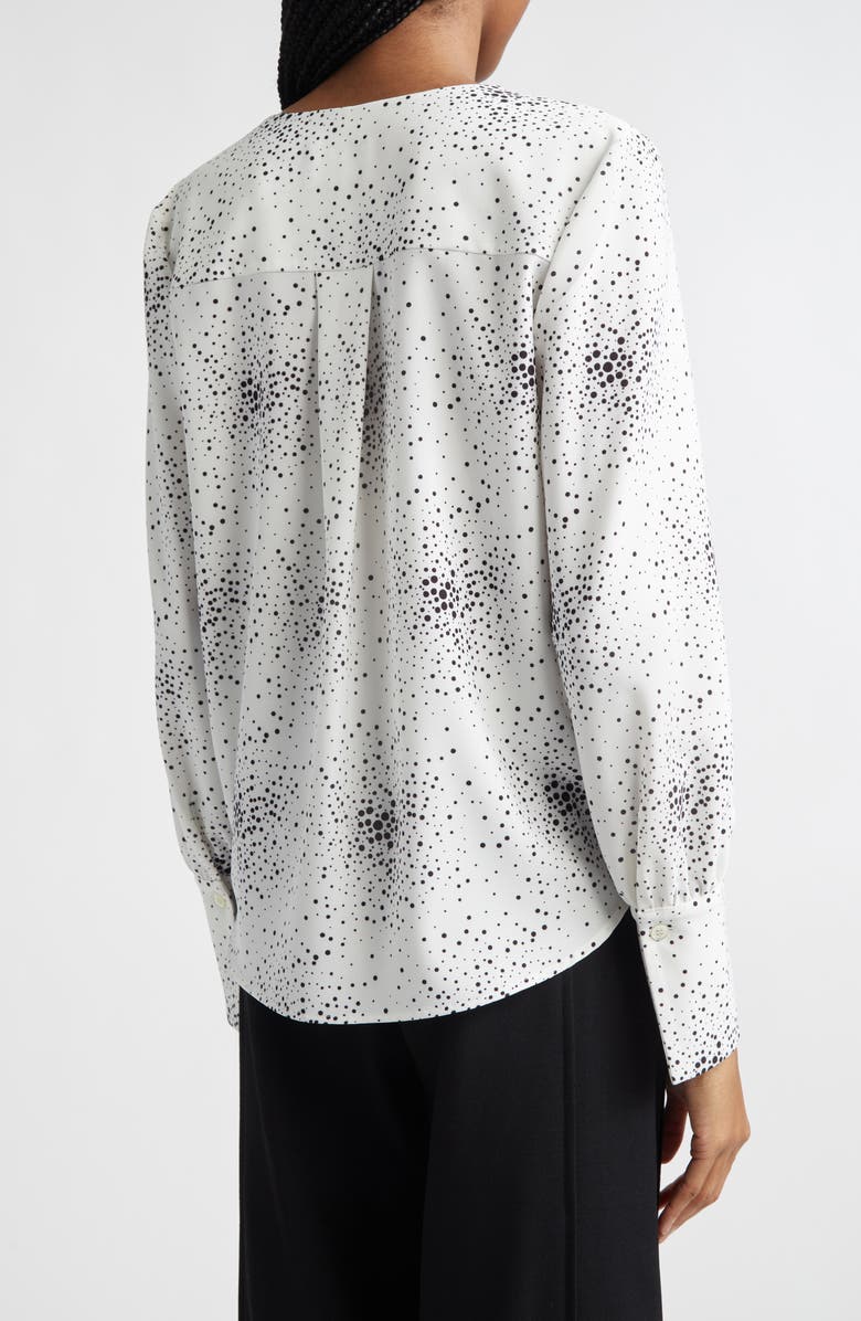 Emporio Armani Surplice Paint Splatter Top, Alternate, color, Polka Dot