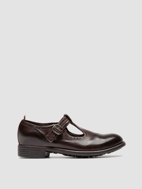 Calixte 071 Leather T-Bar Shoes