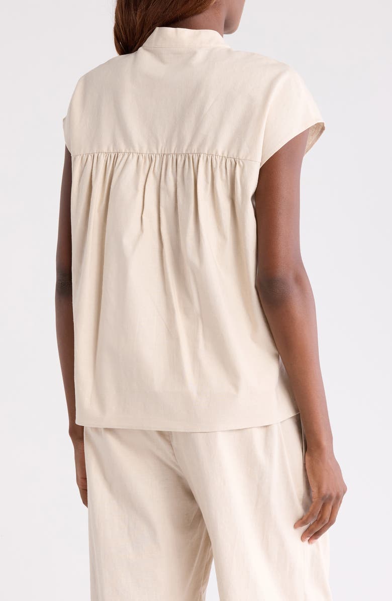 Vince Linen Blend Top, Alternate, color, Light Oat