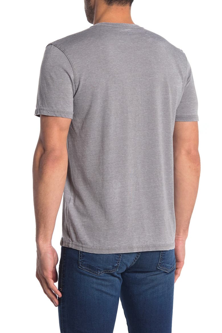 Button Notch Neck T-Shirt, Alternate, color, GARGOYLE