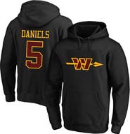 FANATICS Men's Fanatics Jayden Daniels Black Washington Commanders Big & Tall Name & Number Fleece Hoodie