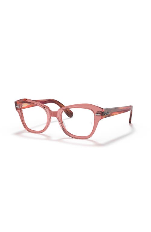 Ray Ban Ray-ban 48mm Irregular Optical Glasses In Pink