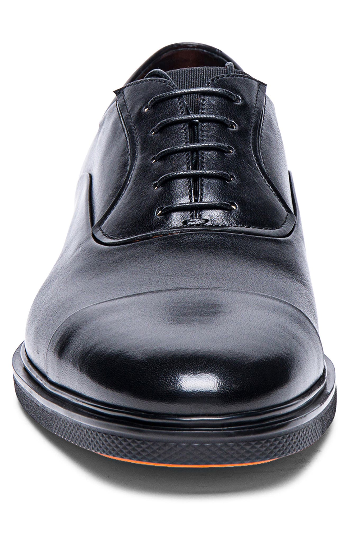Santoni Easy Cap Toe Oxford, Alternate, color, Black