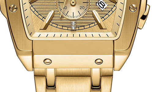 Jbw Men's Echelon Diamond Gold-plated Stainless-steel Watch In 18k Gold