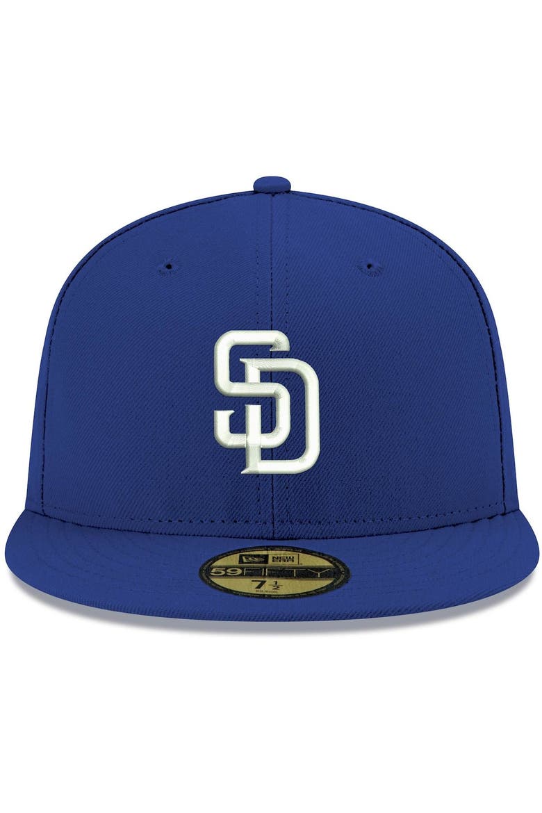 Men's New Era Royal San Diego Padres White Logo 59FIFTY Fitted Hat, Alternate, color, Royal