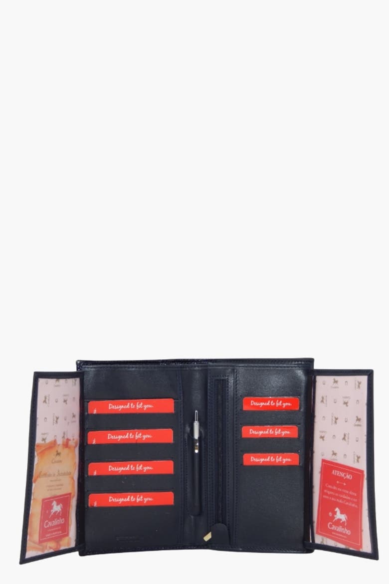 Grace Wallet 206, Alternate, color, Navy / Beige