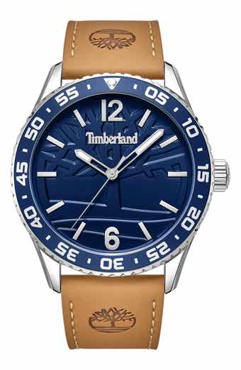 Timberland Classic Sport Quartz Leather Strap Watch, 44mm