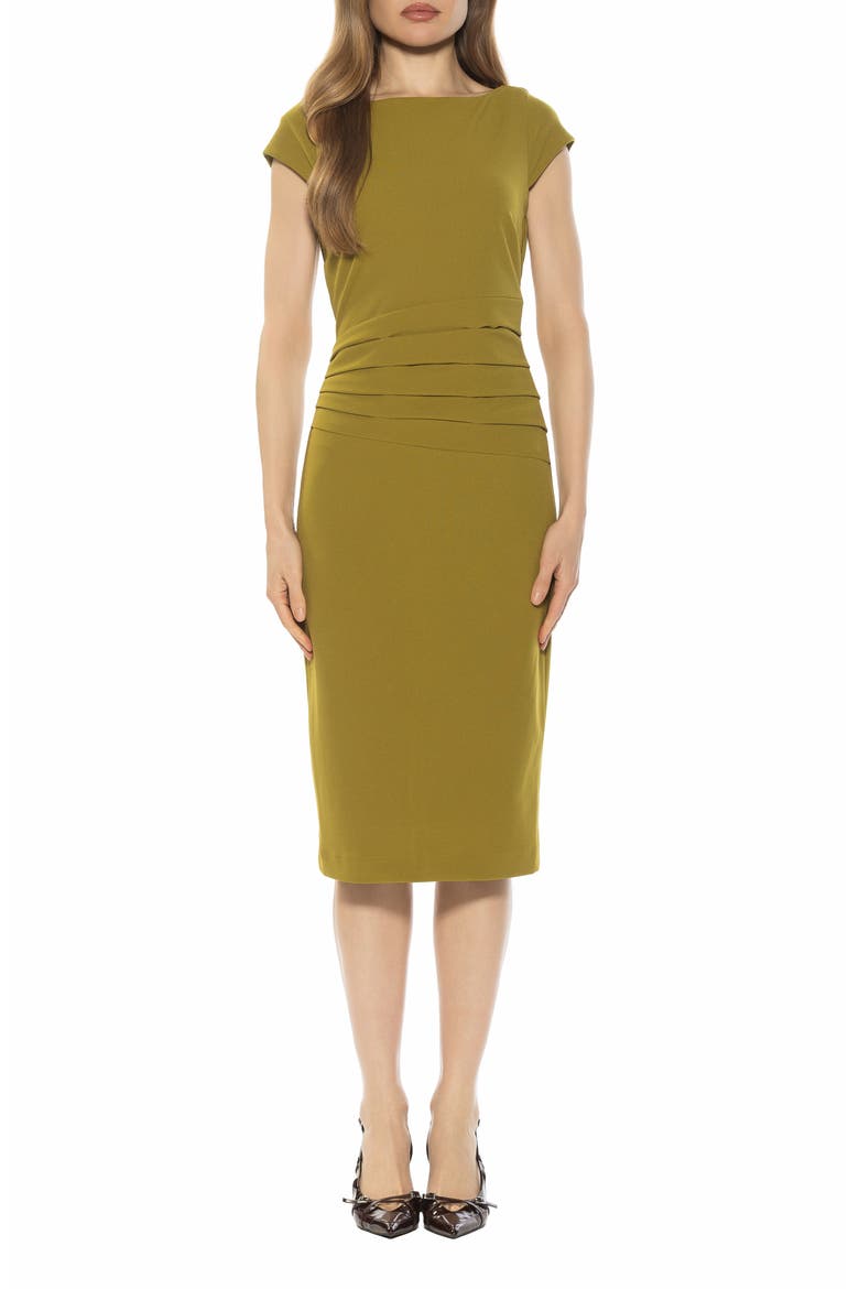 Nyx Cap Sleeve Sheath Dress, Main, color, SAGE