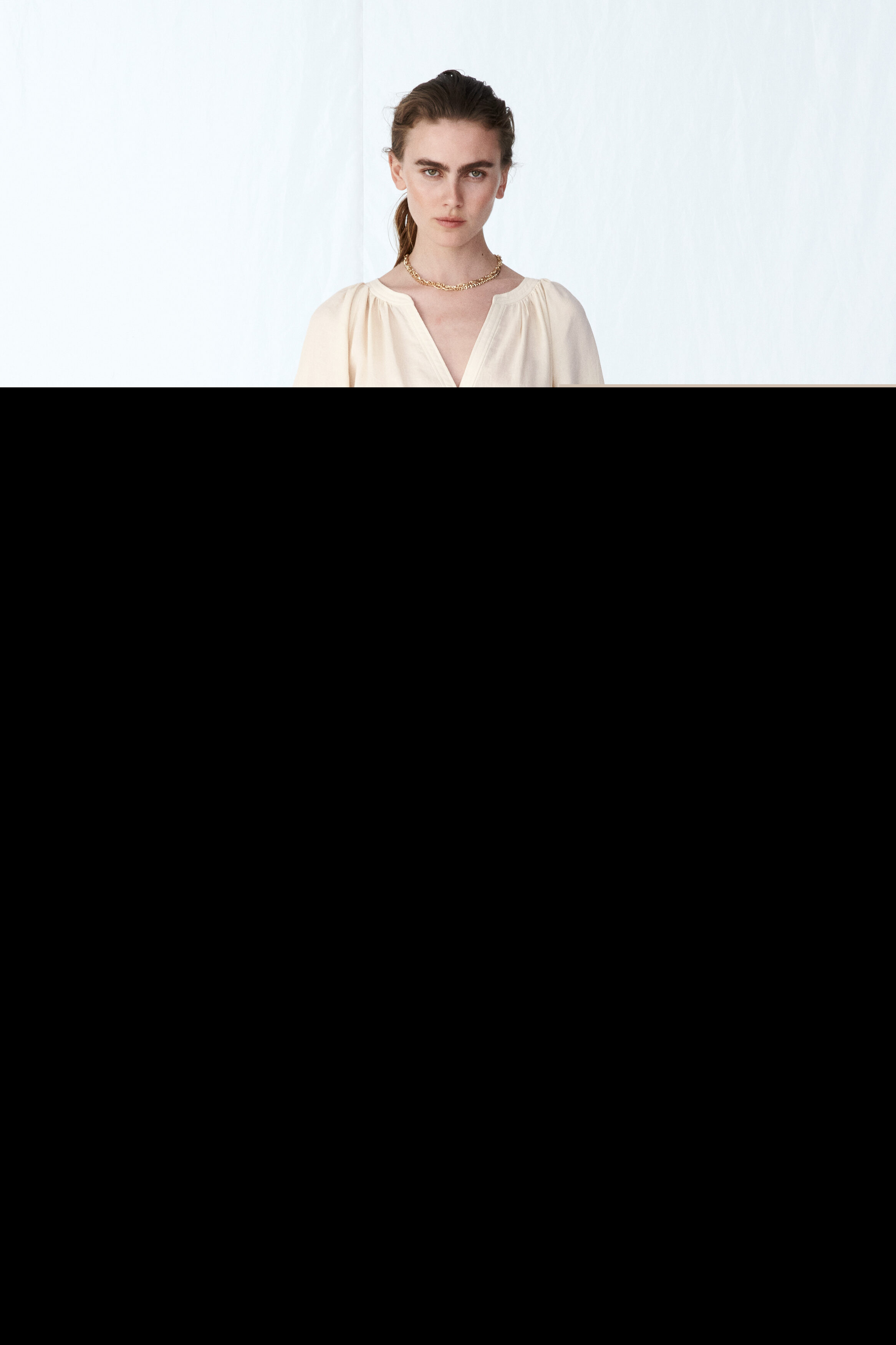H&M Oversized Tie-belt Dress, Alternate, color, Light Beige