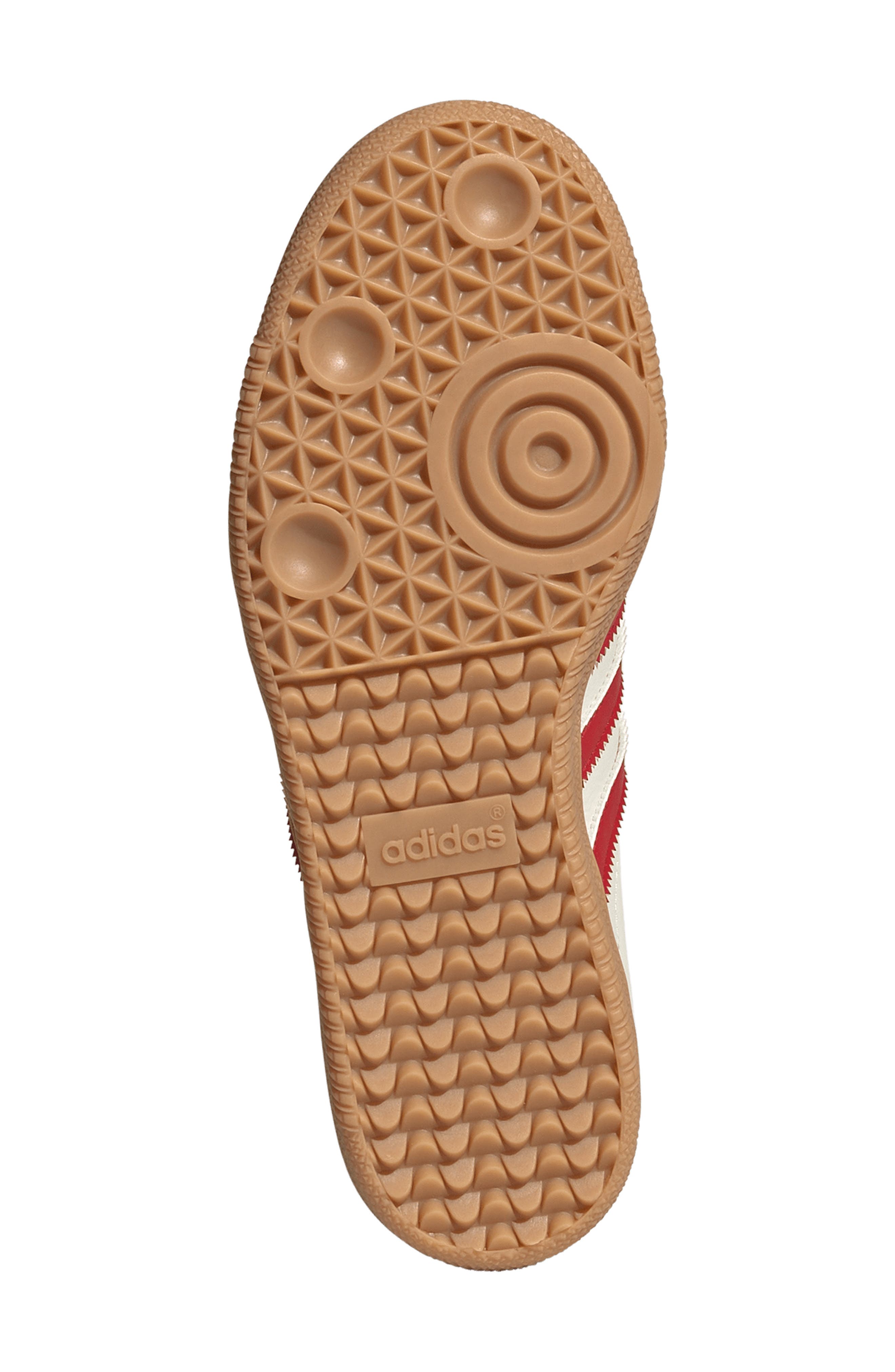 Kids' Samba Sneaker, Alternate, color, CREAM/ SCARLET/ GUM