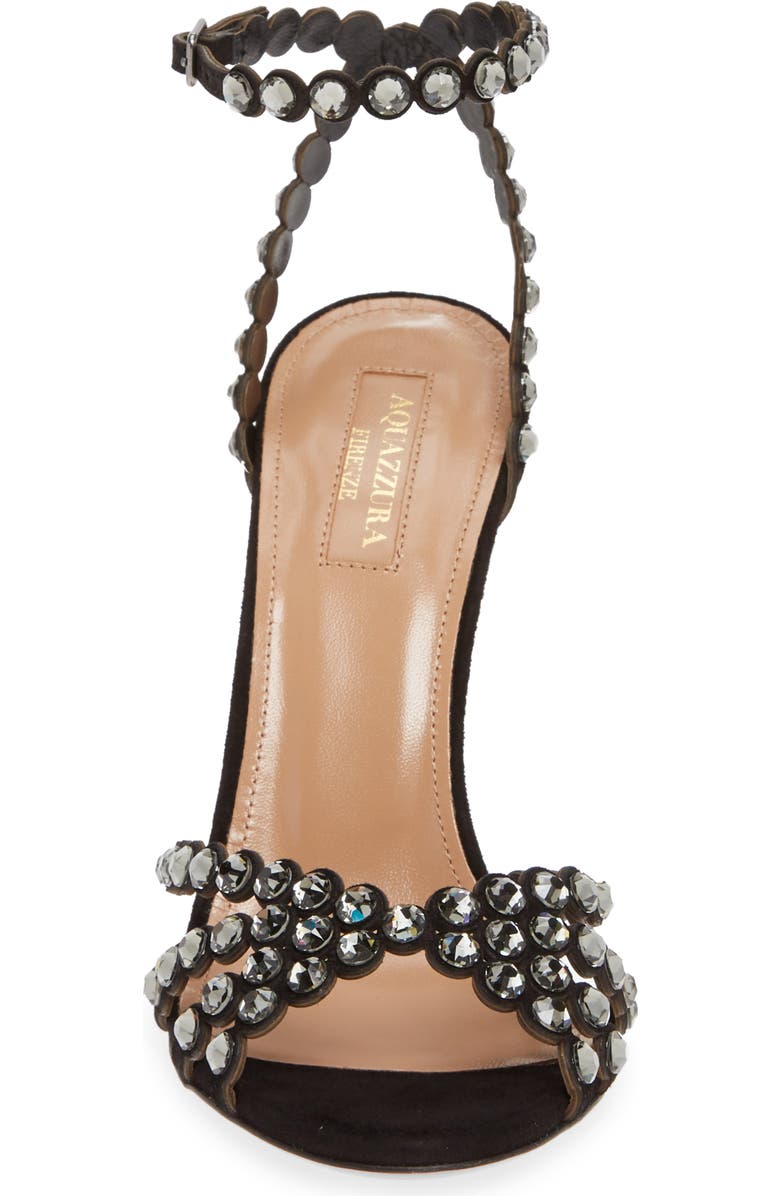 Aquazzura Crystal Tequila Ankle Strap Sandal, Alternate, color,