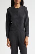 Sporty & Rich SRC Monogram Crop Cashmere & Wool Cardigan