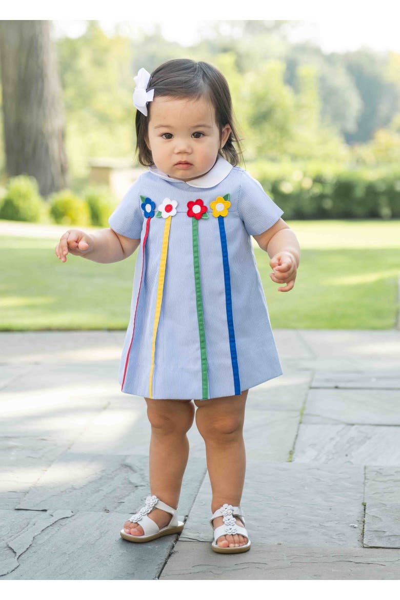 Dress With Flowers and Bloomer, Alternate, color, Light Blue