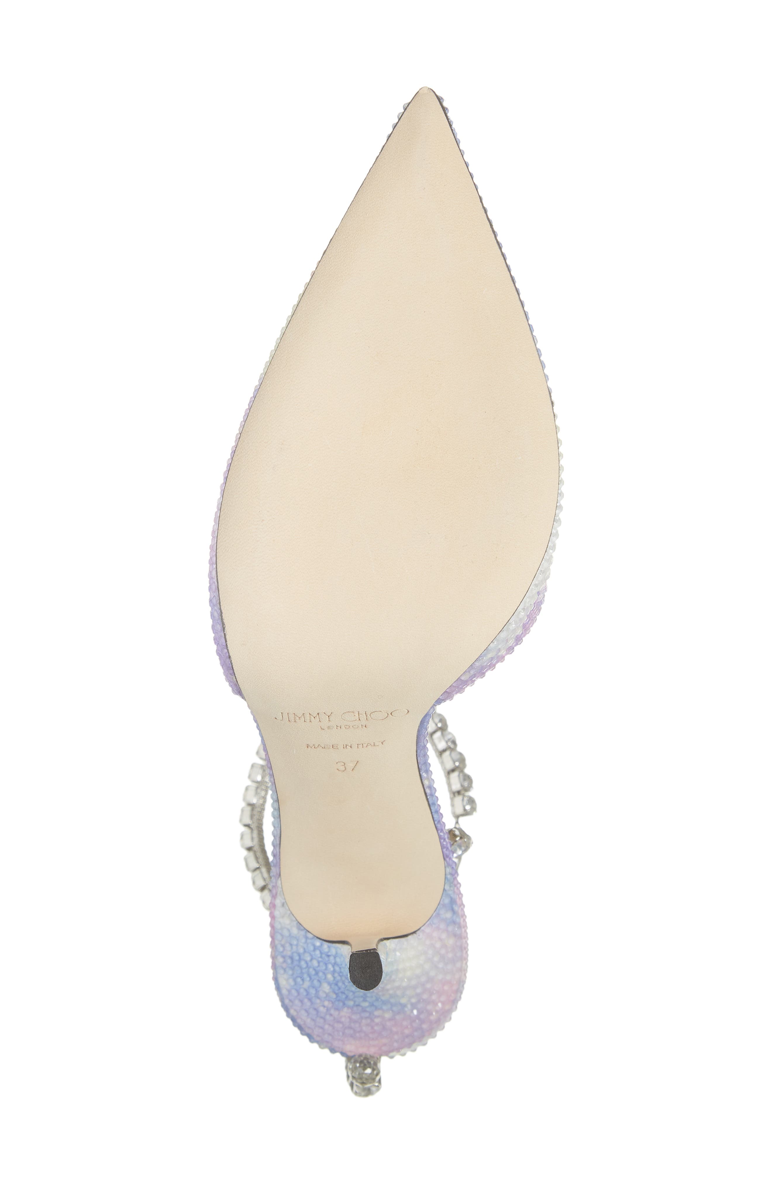 Jimmy Choo Saeda Bubble Crystal Ankle Strap Pointed Toe Pump, Alternate, color, 