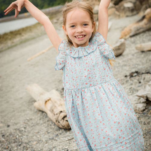 Beet World Ana Girls Dress In Blue