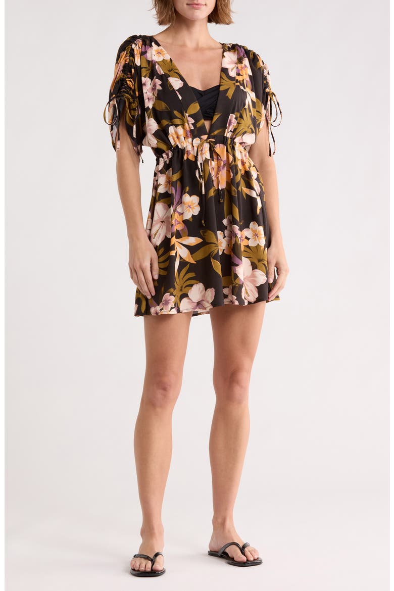 Mousse Cover-Up Caftan, Main, color, BLACK