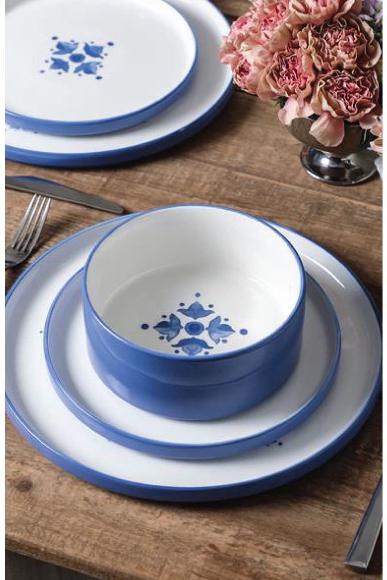 Cobalt Porcelain 24-Piece Dinnerware Set, Alternate, color, Blue