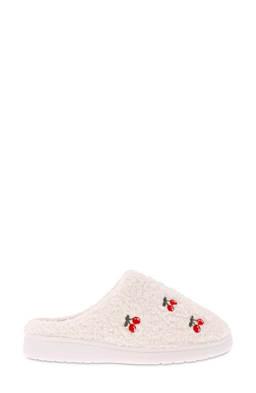 Mia Cozi Slipper In Mini Embroidered Cherries