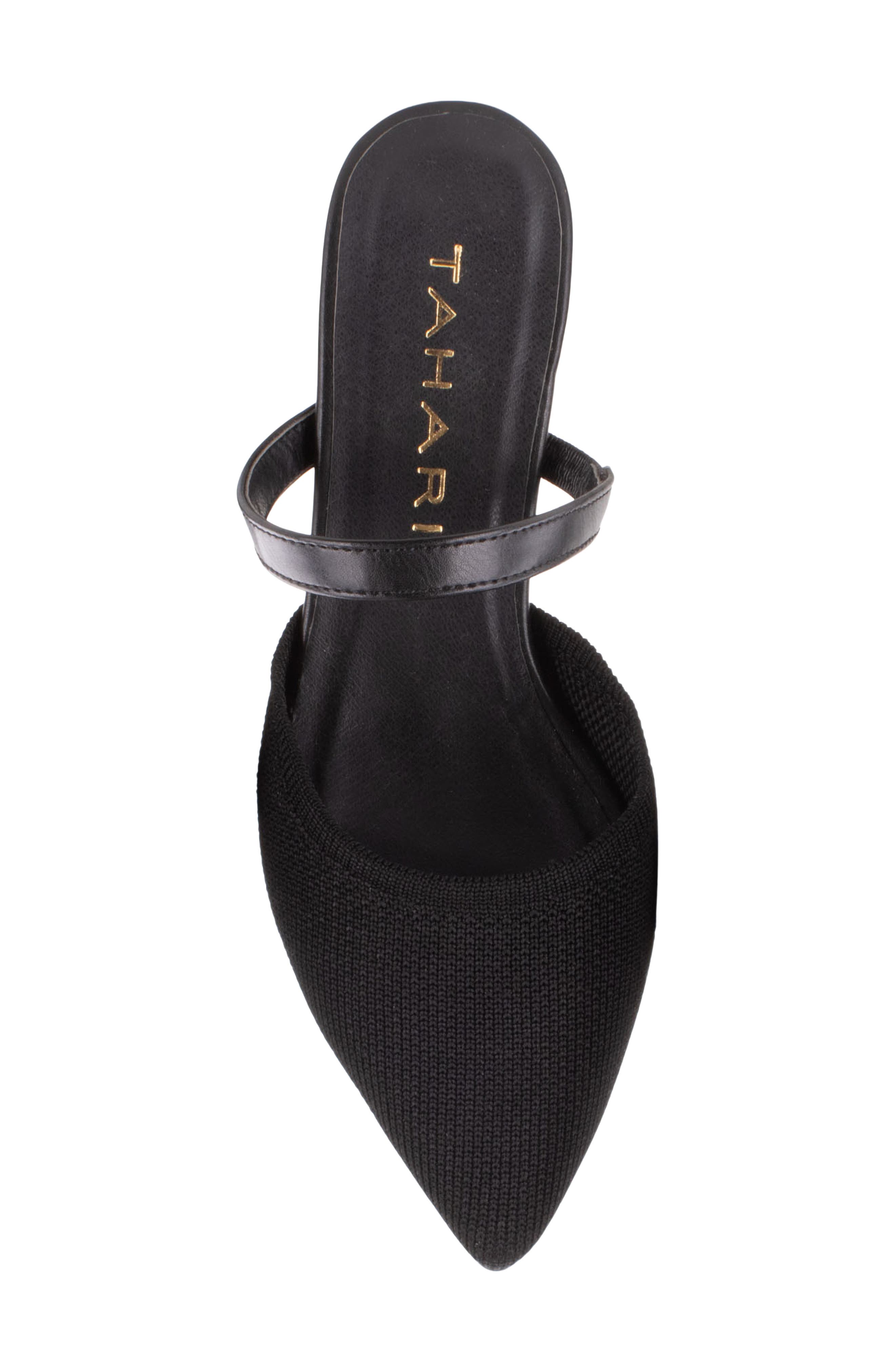 Tahari Fuji Pointed Toe Kitten Heel Mule, Alternate, color, Black