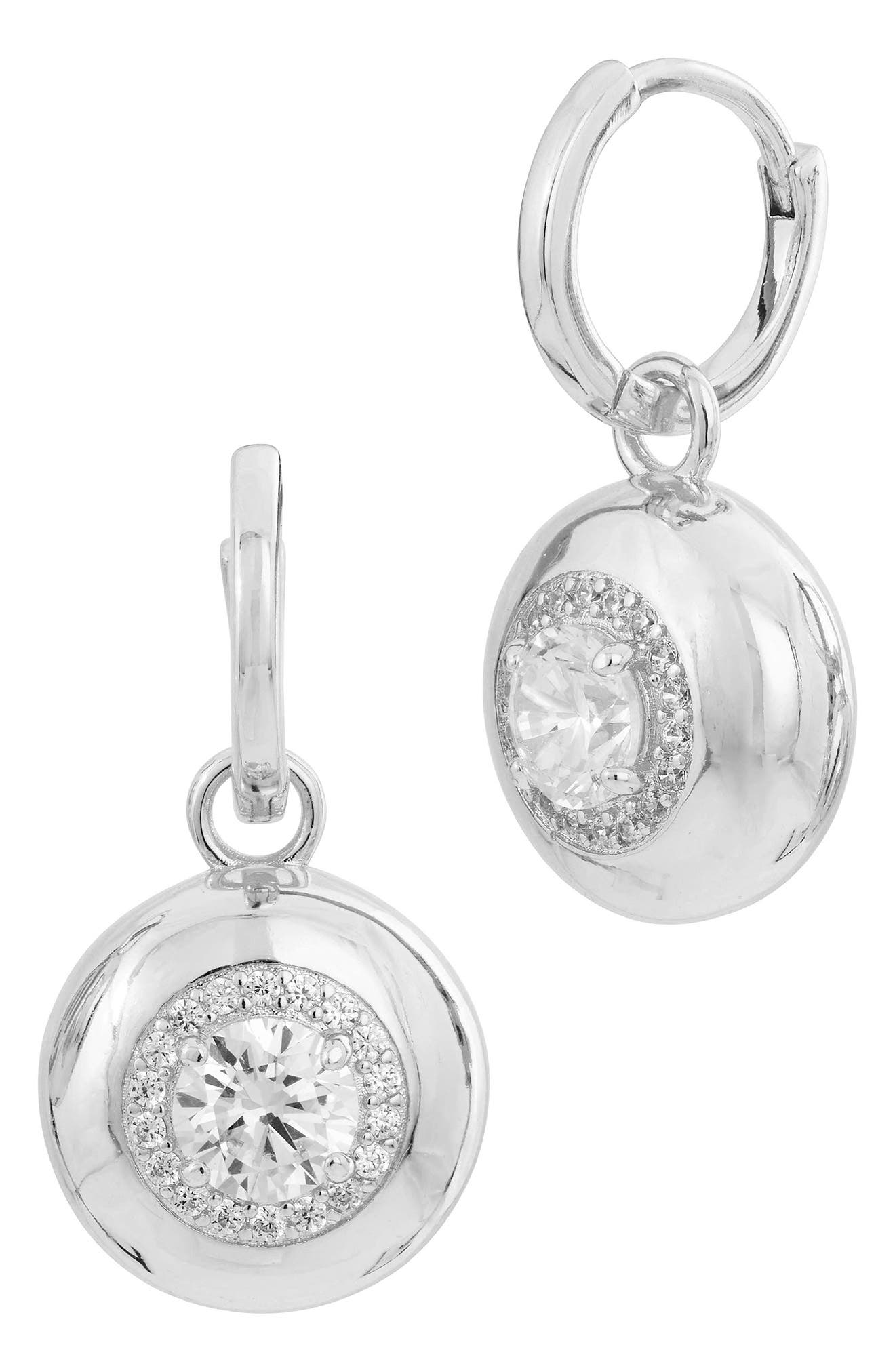 Bezel Drop Earrings