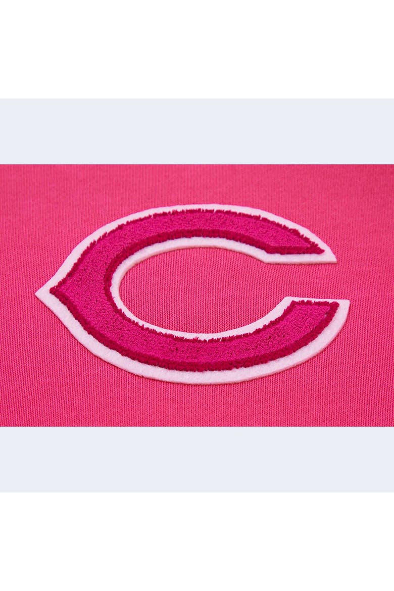 Women's Pro Standard Chicago Bears Triple Pink Cropped Pullover Hoodie, Alternate, color, Pink