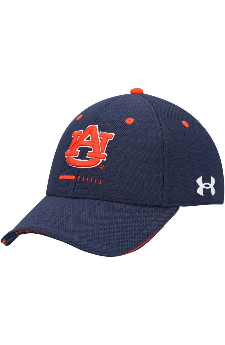 Under Armour Men's Under Armour Navy Auburn Tigers Blitzing Accent Performance Flex Hat, Main, color, 
