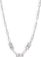 Anzie Cléo Melia White Topaz Station Necklace