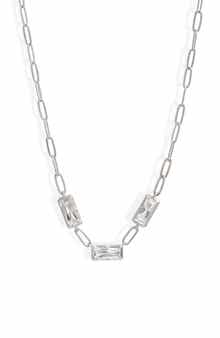 Anzie Cléo Melia White Topaz Station Necklace