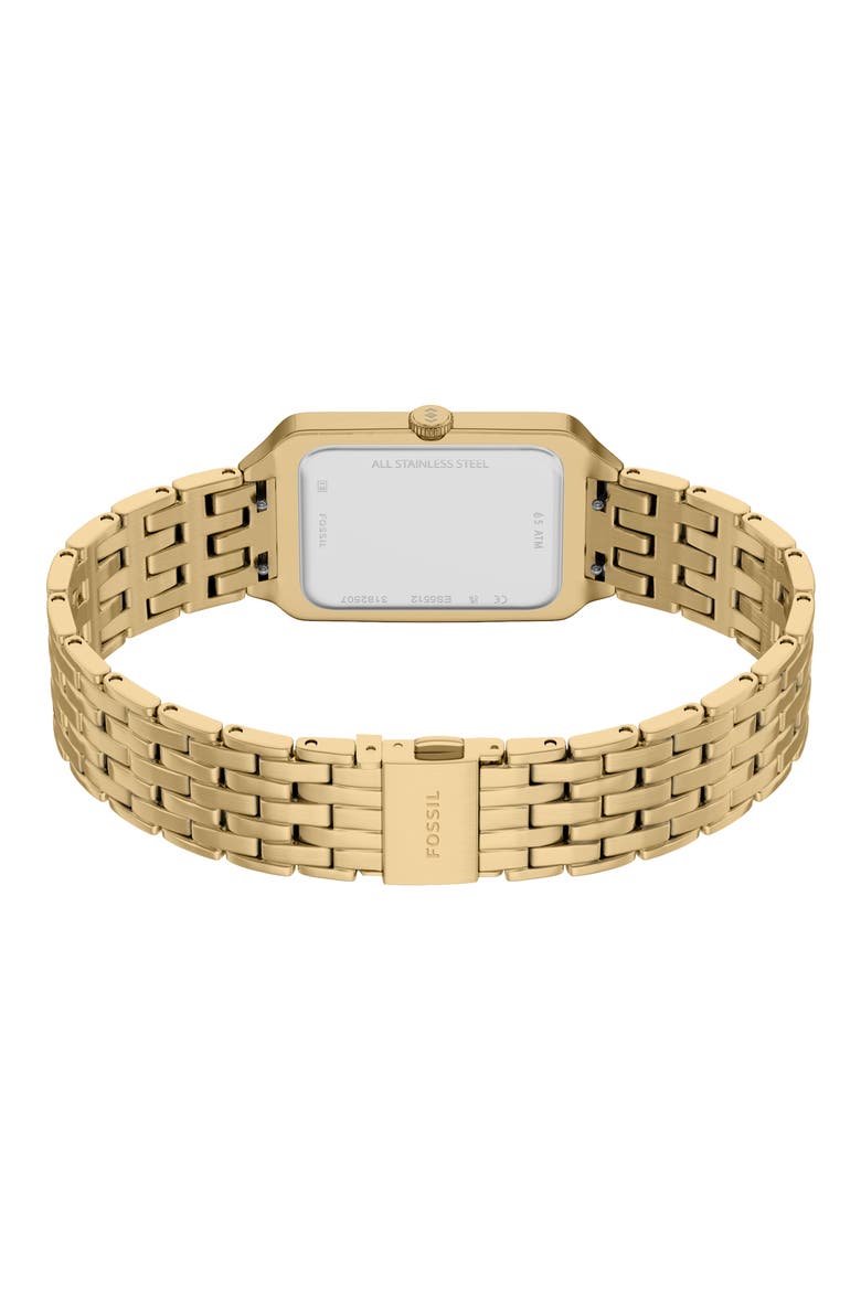 Raquel Goldtone Bracelet Watch, 23mm x 38mm, Alternate, color, GOLD