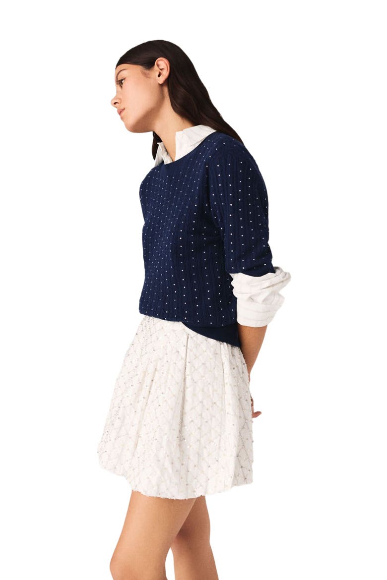 Beaded bubble skirt, Alternate, color, White