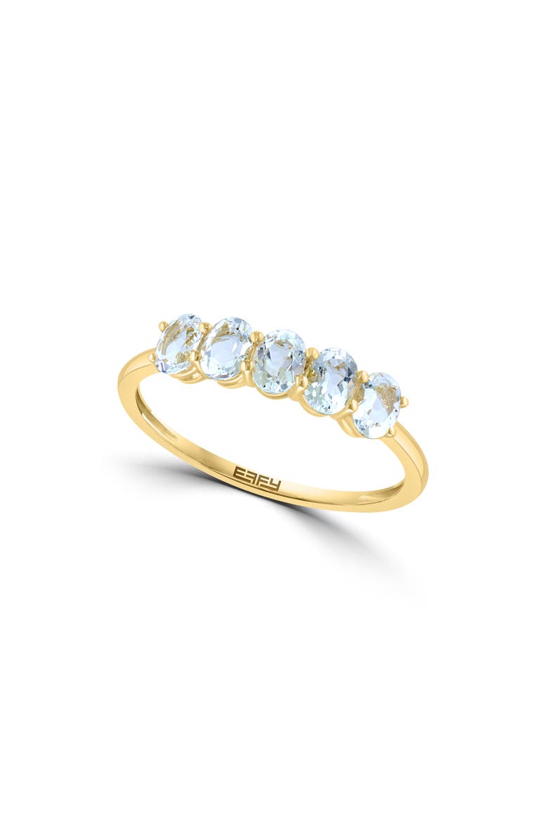 Gold Plated Sterling Silver Gemstone Band Ring, Main, color, WHITE