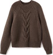 MANGO Nolita Mock Neck Cable Sweater