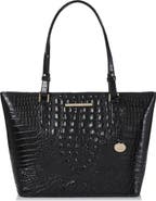 Brahmin Medium Asher Croc Embossed Leather Tote