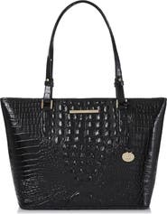 Brahmin Medium Asher Croc Embossed Leather Tote