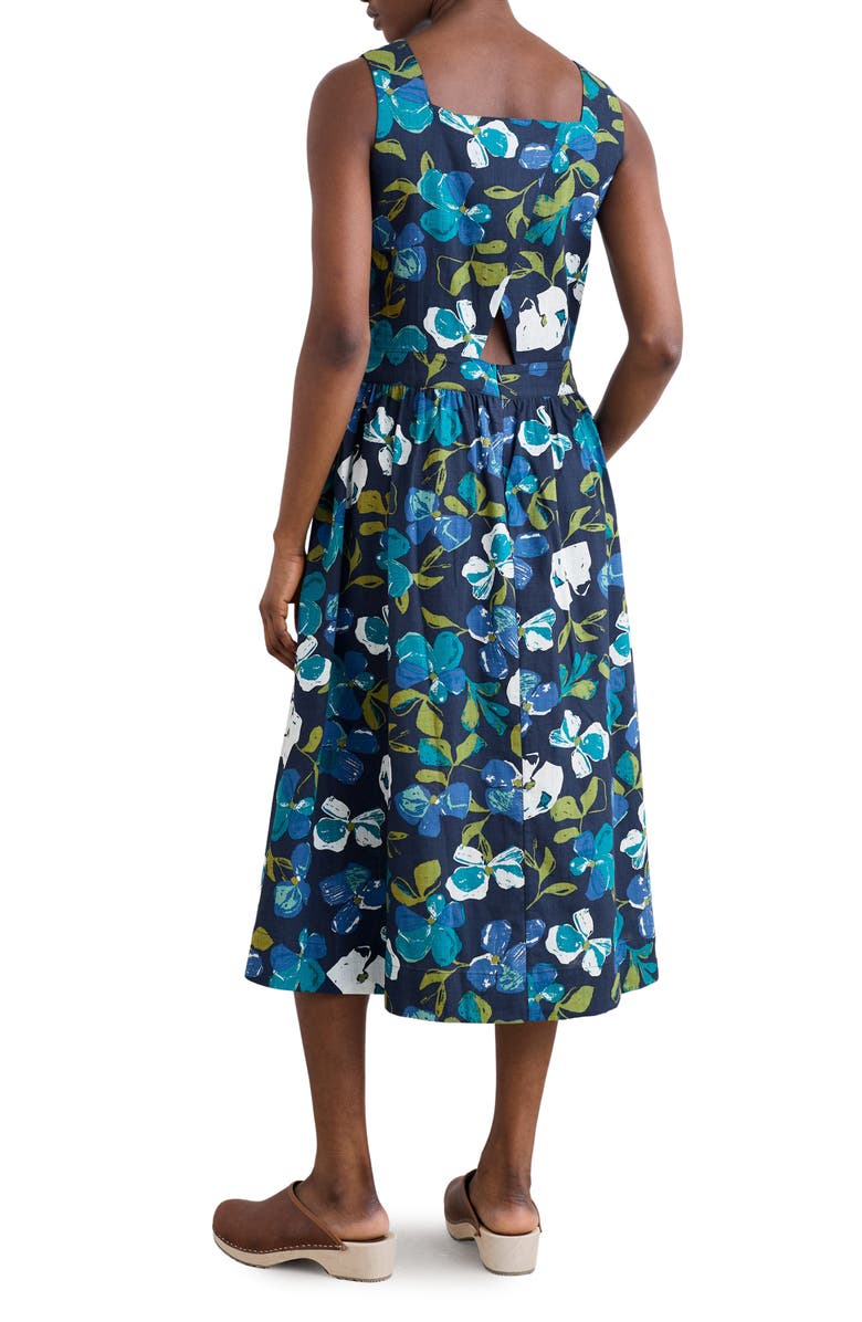 Seasalt Cornwall Shearwater Organic Cotton Midi Sundress, Alternate, color, Lamorna Bloom Maritime