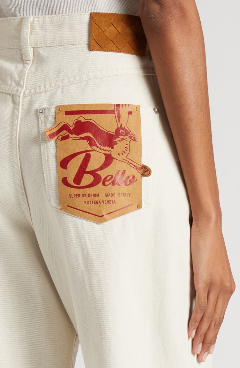 Bottega Veneta Turned Up Straight Leg Jeans, Alternate, color, 9247 Pale Meringue