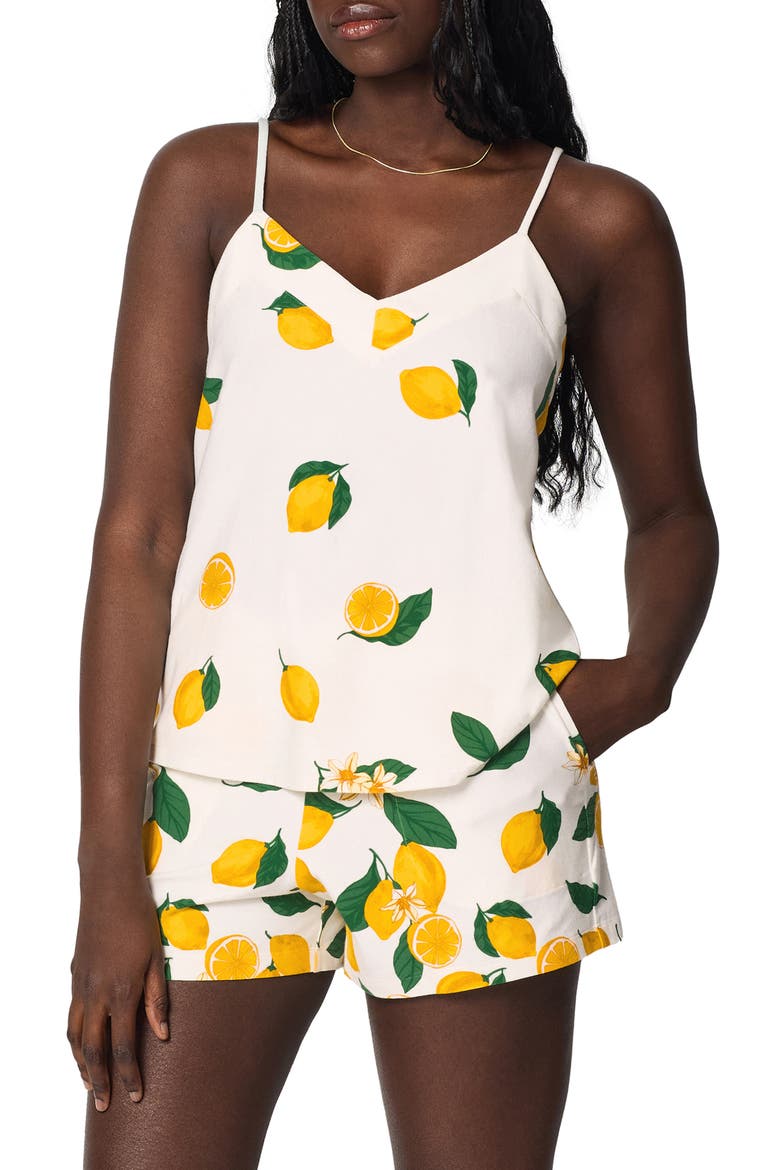 Print Short Pajamas, Alternate, color, MAIN SQUEEZE BORDER