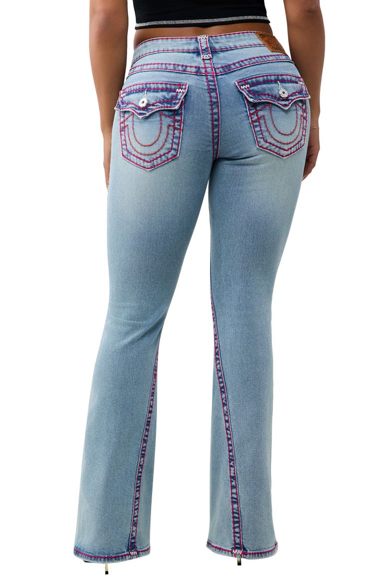Joey Low Rise Flare Jeans, Alternate, color, LUCKY NEON