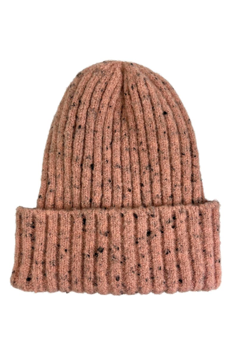 MARCUS ADLER Confetti Cuff Beanie, Main, color, Dusty Pink