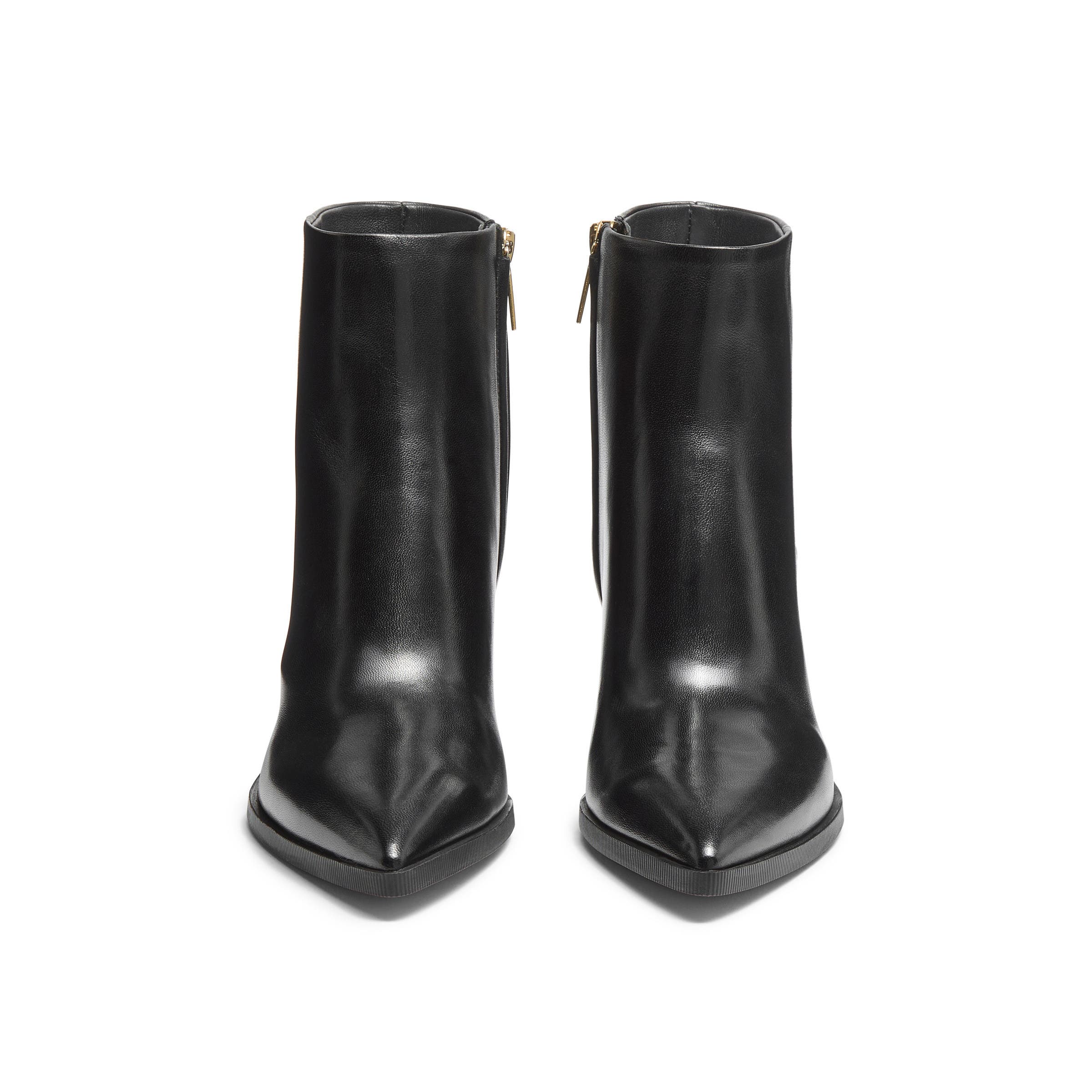 Santoni Women's Leather Mid-Heel Ankle Boot with Decorative Buckle, Alternate, color, Black