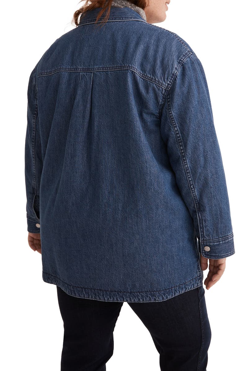 Madewell Quilted Lining Denim Shirt Jacket, Alternate, color,