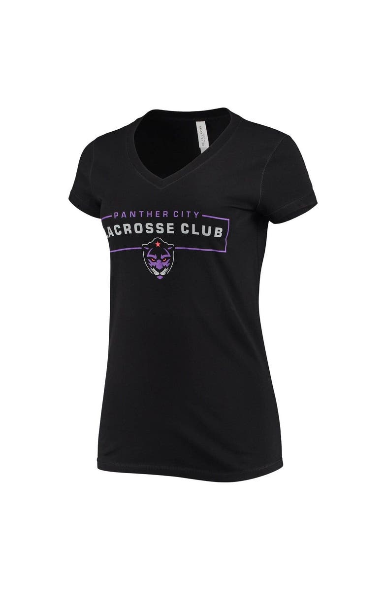 ADPRO Sports Women's Black Panther City Lacrosse Club Primary Logo V-Neck T-Shirt, Alternate, color, 