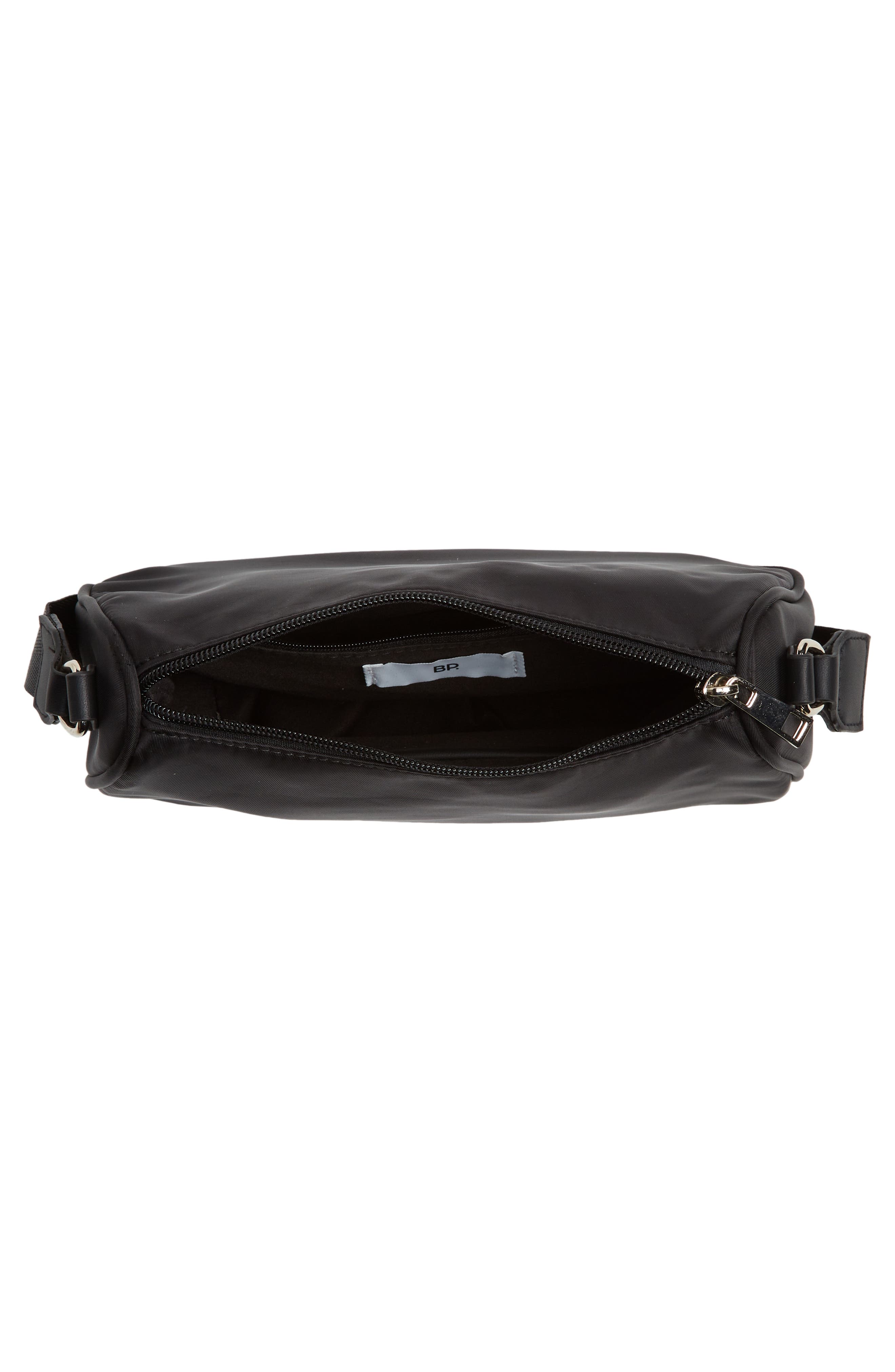 BP Baguette Shoulder Bag with Pouch, Alternate, color, BLACK