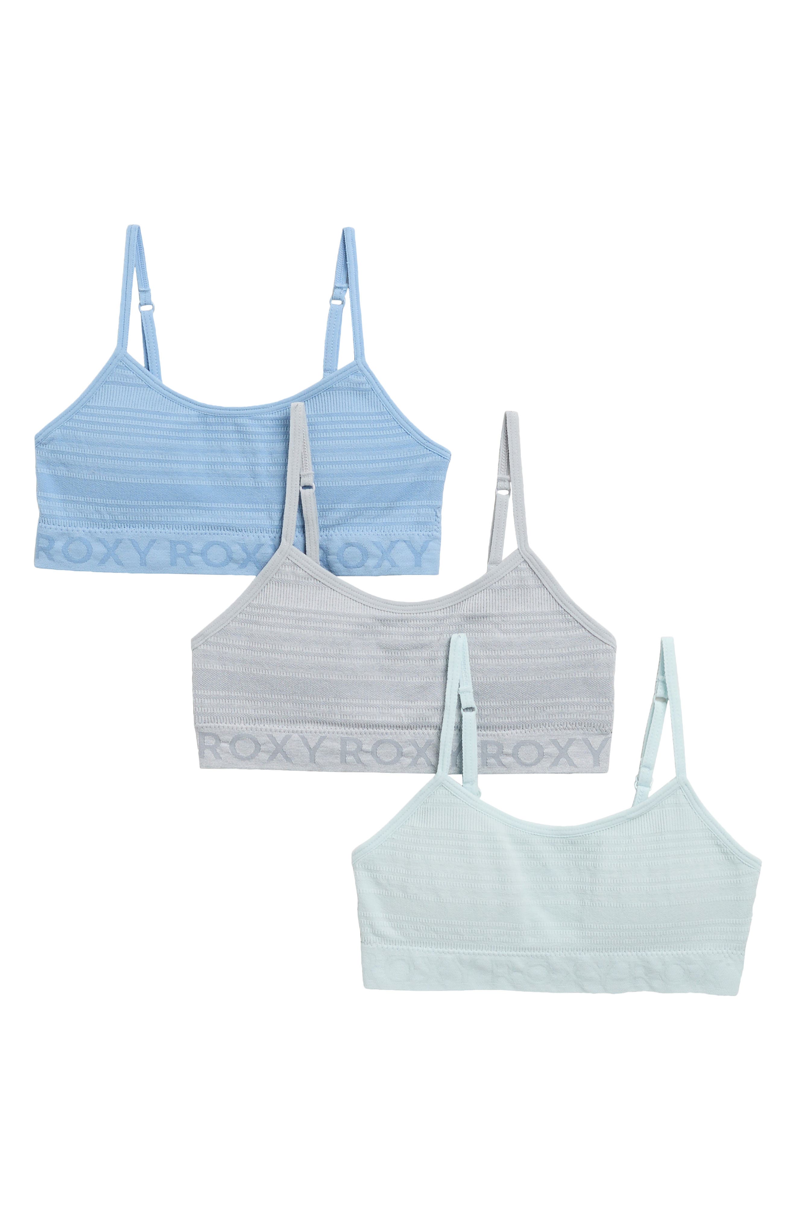 Roxy Kids' Assorted 3-Pack Textured Bralettes