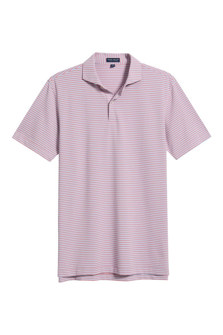 Tempo Stripe Crown Crafted Performance Jersey Golf Polo, Alternate, color, MELROSE PINK