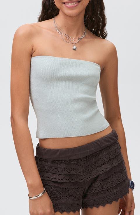 Knit Strapless Top