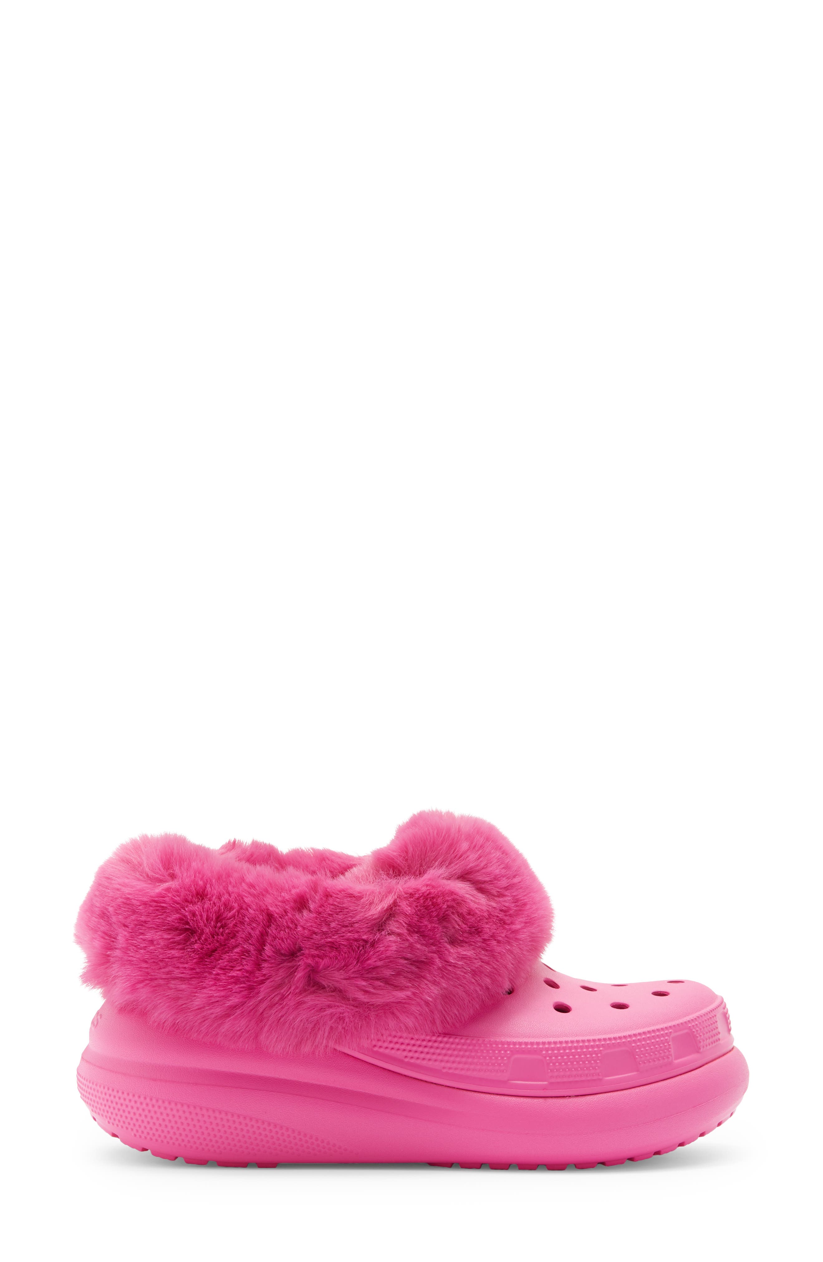Classic Furever Crush Faux Shearling Lined Clog, Alternate, color, JUICE