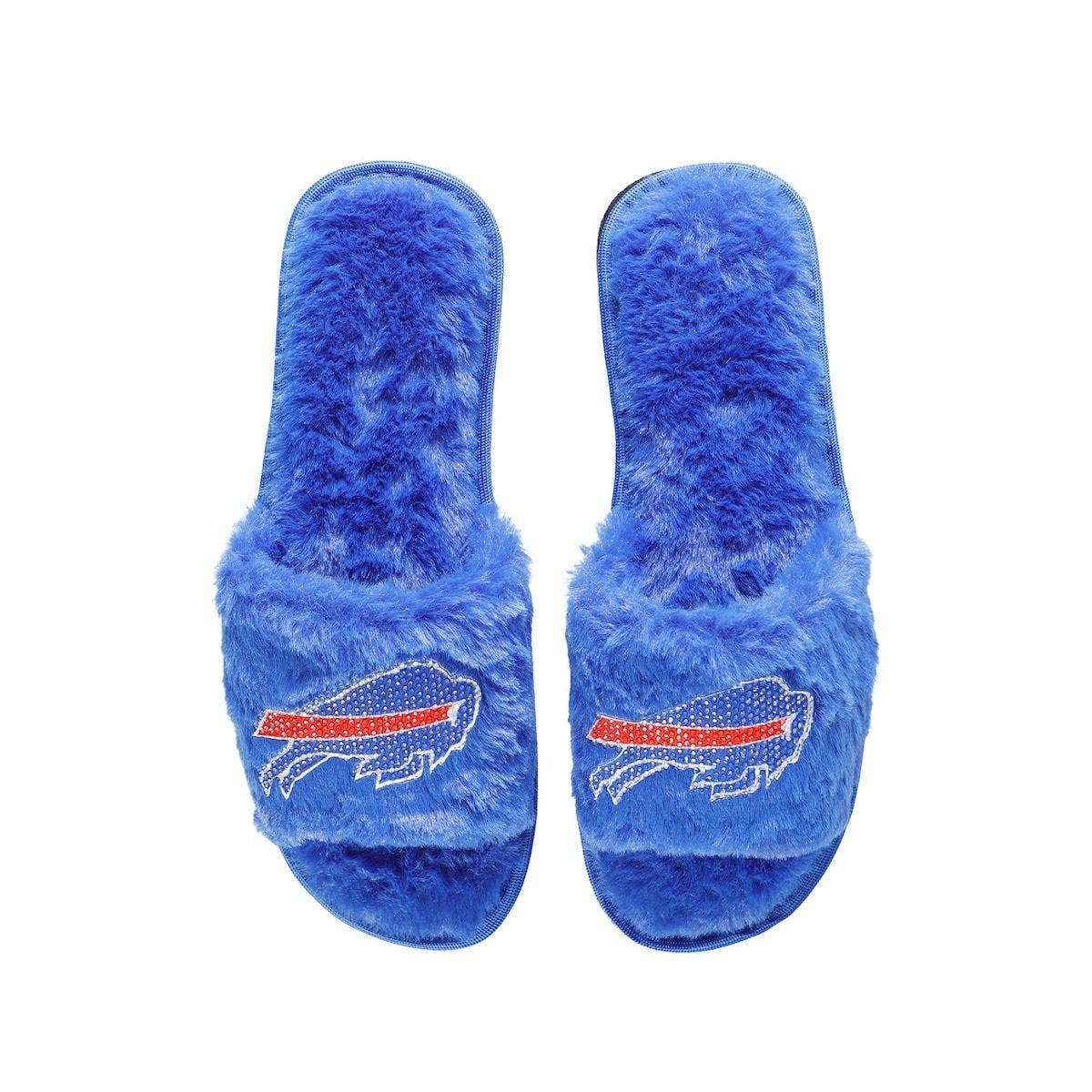 FOCO Women's FOCO Royal Buffalo Bills Rhinestone Fuzzy Slippers, Main, color, 